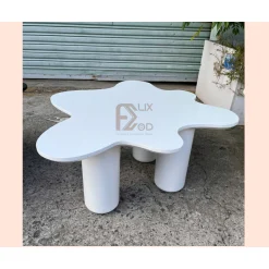 FELIXWOOD BÀN SOFA/ BÀN TRÀ GIỌT NƯỚC LẮP RÁP CHỐNG VỠ 4 CHÂN TRỤ MẶT BÀN DÀY 25mm