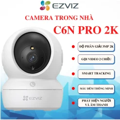Camera WIFI trong nhà xoay 360 Ezviz C6N PRO, H6C PRO 2K 3K 4K màu đêm thông minh, đàm thoại 2 chiều, theo dõi tự động