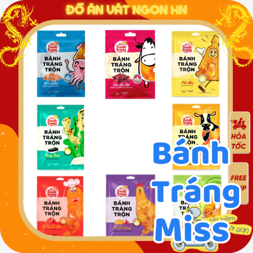Bánh tráng trộn các vị miss bánh tráng đồ ăn vặt bánh tráng đồ ăn vặt ngon hn