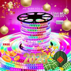 50M Dây Led Nháy Đuổi 2835 Tặng kèm nguồn trang trí tết trang trí noel chống nước ngoài trời