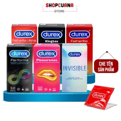Combo Bao Cao Su Durex (Pleasuremax+Kingtex+Invisible+Performa+Fetherlite+Fetherlite Ultima)