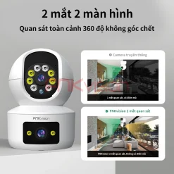 CAMERA IP WIFI YOOSEE 11 LED FNKvision 5.0Mpx Full HD New 2023 - QUAY ĐÊM CÓ MÀU - XOAY 360 ĐỘ - THEO DÕI CHUYỂN ĐỘNG