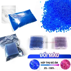 Hạt hút ẩm xanh cho máy ảnh 50g 100g 200g Silica Gel Hút ẩm Tặng túi đựng