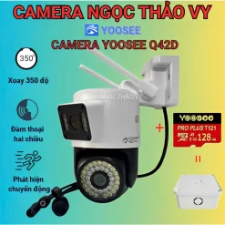 Camera Yoosee PTZ 2 Mắt Q42D FHD - Chống Nước - Xem 2 Màn Hình Cùng Lúc - Xoay 360 Độ