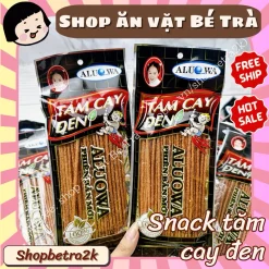 [10 GÓI] Tăm cay đen Aluowa, tăm que cay ăn vặt cổng trường