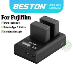 Pin và sạc Beston NP-W126 dung lượng cao , dùng thay thế cho pin các máy ảnh Fujifilm x100v/XT30/XA7/XT200