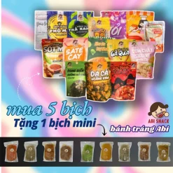 Bánh Tráng ABI 16 Vị Mua 3 Tặng 1 NUI SẤY MINI