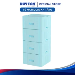 Tủ lắp ghép MatsuLock 4 ngăn DUY TÂN nhựa PP/ABS, 4 hộc tủ tháo lắp linh hoạt, tủ quần áo đa năng, tiện lợi