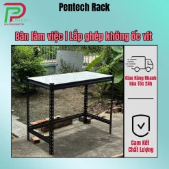 [Không Ốc Vít] Bàn làm việc, bàn học tập, bàn văn phòng thép sơn tĩnh điện, lắp ráp tiện lợi