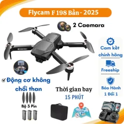 PIycam Mini, Flycam Giá Rẻ, Máy Bay Không Người Lái F198 Camera 4K Full HD,Chế Độ Cảm Biến Tránh Va Chạm Tự Động
