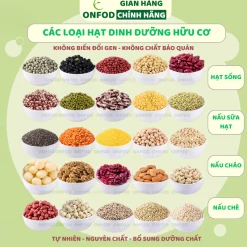 Hạt dinh dưỡng ONFOD cho bé ăn dặm làm sữa hạt ngũ cốc giảm cân granola yến mạch hạt điều macca chia 100g