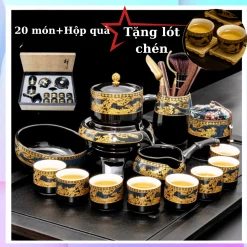 Bộ Ấm Chén Cối Xay Gốm Sứ Tử Sa Cao Cấp (Bao Gồm Bộ 18 Chi Tiết)