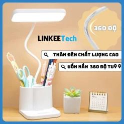 Đèn Bàn Học, Đọc Sách Tích Điện, Bảo Vệ Mắt, Nút Cảm Ứng 3 Chế Độ Ánh Sáng Tùy Chỉnh - DH03