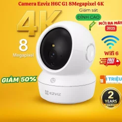 Camera ip wifi ezviz h6c g1 8M 4K siêu nét h6c pro 5M Quad HD (3K) và c6n Pro 3M bảo hành 2 năm