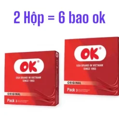 [CÓ CHE TÊN KHI GIAO HÀNG] Bao cao su chất lượng cao OK - Hộp 12 chiếc, 3 chiếc