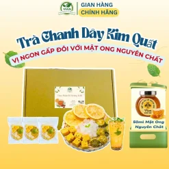 Trà Chanh Dây Kim Quất (Hộp 30 Gói Tặng 5 Gói) Trà Detox hỗ trợ Trắng Da (CD)