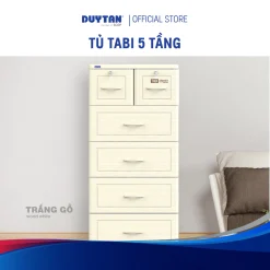 Tủ Tabi 5 tầng DUY TÂN nhựa PP/ABS, bao gồm 4 hộc lớn và 2 hộc nhỏ, tủ quần áo đa năng, tiện lợi