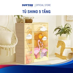 Tủ Shino 5 tầng DUY TÂN nhựa PP/ABS, bao gồm 5 hộc lớn và 5 hộc nhỏ, tủ quần áo đa năng, tiện lợi