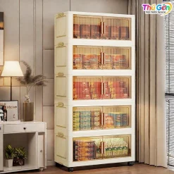 Tủ Đa Năng Gấp Gọn 5 Tầng không cần lắp tủ nhựa đựng quần áo và đồ dùng cho bé