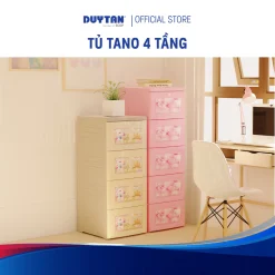 Tủ Tano 4 ngăn DUY TÂN nhựa PP/ABS, tủ quần áo đa năng, tiện lợi