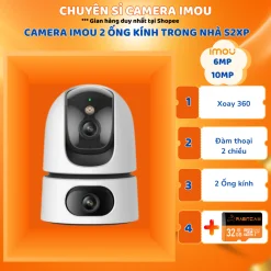 CAMERA 2 MẮT TRONG NHÀ IMOU RANGER DUAL 6MP IPC-S2XP-6M0WED - BẢO HÀNH CHÍNH HÃNG 2 NĂM