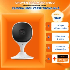Camera Wifi IMOU CUE C32SP 3MP trong nhà, quan sát thông minh, đàm thoại 2 chiều, cảnh báo báo động- BH 2 năm