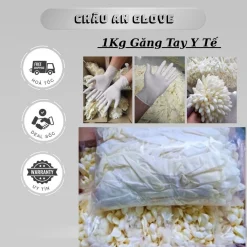 ( Hàng Loại 1 ) Găng tay cao su y tế | 1kg bao tay y tế latex 160-200 chiếc có bột và không bột