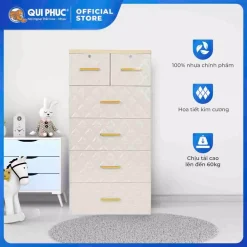 [HỎA TỐC] Tủ nhựa Paris 5 tầng QUI PHÚC, tủ đựng quần áo cho bé, rộng rãi, chắc chắn, tiện lợi