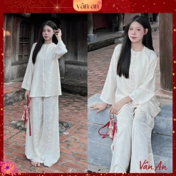 [VÂN AN] Đồ Lam, Pháp Phục Đi Chùa TỊNH THI - Dáng Suông, Khuy Cài Cúc Bọc - Chất Liệu Lụa Tô Châu Mềm Mại (SẴN HÀNG)