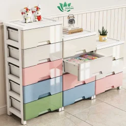 ZenZone Tủ Nhựa Nhiều Tầng Ngăn Kéo Tủ Khe Hẹp,Tủ Đựng Đồ PP Nhiều Lớp