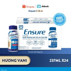 Thùng 24 chai Sữa nước Ensure Abbott 237ml/chai (bao bì thay đổi theo từng đợt nhập)