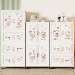 💖Tủ nhựa gấp gọn💖70-78cm tủ nhựa đựng quần áo Dễ lắm ráp tủ quần áo trẻ em Mô hình gấu tủ nhựa cho bé/tủ quần áo nhựa
