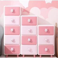 ✨tủ nhựa cho bé✨35cm tủ đựng đồ cho bé tủ nhựa thỏ/tủ gấu Chất lượng tốt tủ nhựa đựng quần áo Hoạt hình tủ quần áo mini