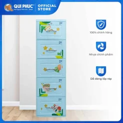 [HỎA TỐC] Tủ nhựa Lucky 5 tầng QUI PHÚC, tiện lợi, chắc chắn, dễ lắp ráp, phù hợp đựng đồ cho bé