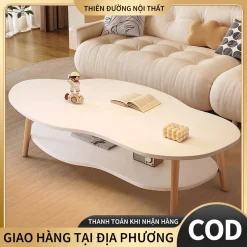 Bàn Sofa Gỗ Tự Nhiên Hình Đám Mây Vintage, Dễ Lắp Ráp, Cho Phòng Khách, Căn Hộ Mini