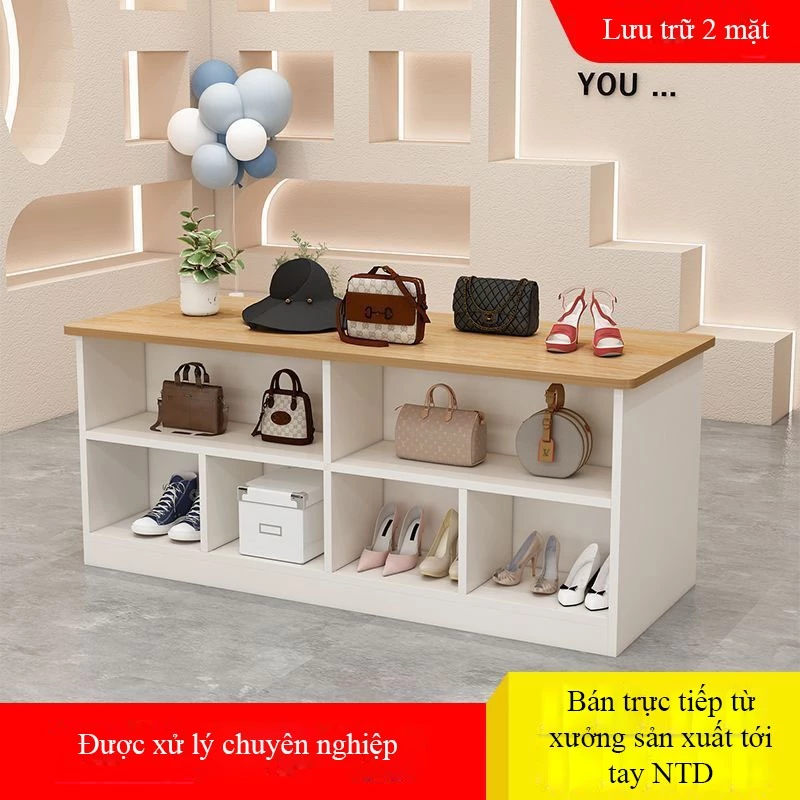 Tủ trưng bày, Bàn trưng bày nhiều lớp, Bàn lắp ráp cửa hàng hai mặt bàn trang trí 2X Decor - 2X135