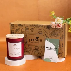 Nến thơm Purevess - Quà sinh nhật cho nữ, giáng sinh, decor phòng giúp thơm phòng, thư giãn 130gram