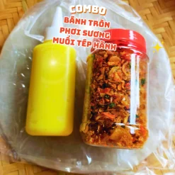 COMBO bánh tráng phơi sương muối tép hành NHỎ (Tặng bơ)