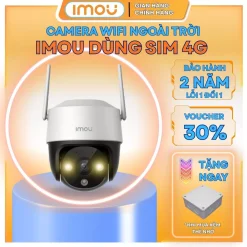 Camera Wifi Ngoài trời DÙNG SIM 4G IMOU S21FTP 2MB 1080P Màu Đêm, Xoay 360 - Chính hãng