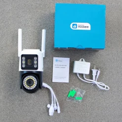 Camera Yoosee GW036 2 mắt ngoài trời / yoosee 3 RÂU FHD Quay Đêm Có Màu - Hình ảnh cực nét