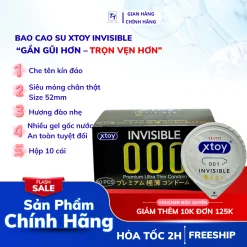 Bao cao su siêu mỏng XTOY nhiều gel bôi trơn bao cao su kéo dài quan hệ hộp 10 bcs oio..store