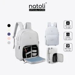 Balo máy ảnh, balo camera chống nước NATOLI, nhiều ngăn đựng laptop đi du lịch BST Durable Premium Camera Backpack B29