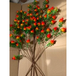 Set 5 cành lựu cao 70cm 75 quả size 2.5cm 15quả 1cành trang trí lễ tết trang trí không gian phòng tiệc decor sự kiện