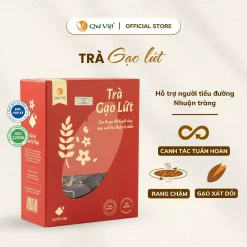 Trà gạo lứt Quê Việt thanh lọc gan, giải độc cơ thể nguyên liệu tự nhiên hộp [150g, 450g, 600g]