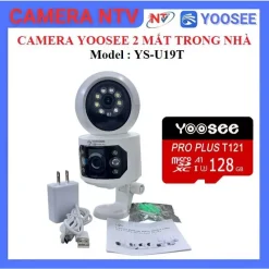Camera Yoosee 2 Mắt Trong Nhà - Xem 2 Màn Hình Cùng Lúc - FHD - Xoay 360 Độ - Xem Đêm Có Màu