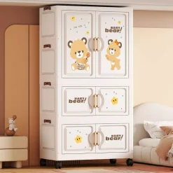 🚛Hỏa Tốc🚛78cm tủ quần áo trẻ em nhựa đài loan Chất lượng là rất tốt tủ nhựa đựng quần áo/Có bánh xe tủ đồ cho bé