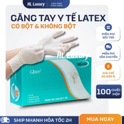 [Hộp 100 chiếc ] Găng Tay Y Tế Cao Su Có Bột Không Bột | Đạt Tiêu Chuẩn An Toàn