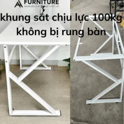 Bàn Gỗ Để Máy Tính Chữ K Khung Sắt To Lắp Ráp - Bàn Học Tập Văn Phòng Chuẩn