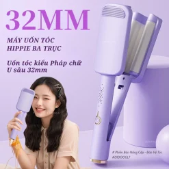 Máy Làm Tóc Xoăn Sóng Nước Hippie 32mm Chất Liệu Gốm Sứ Cao Cấp Bảo Vệ Tóc Dễ Dàng Tạo Kiểu Tiện Lợi