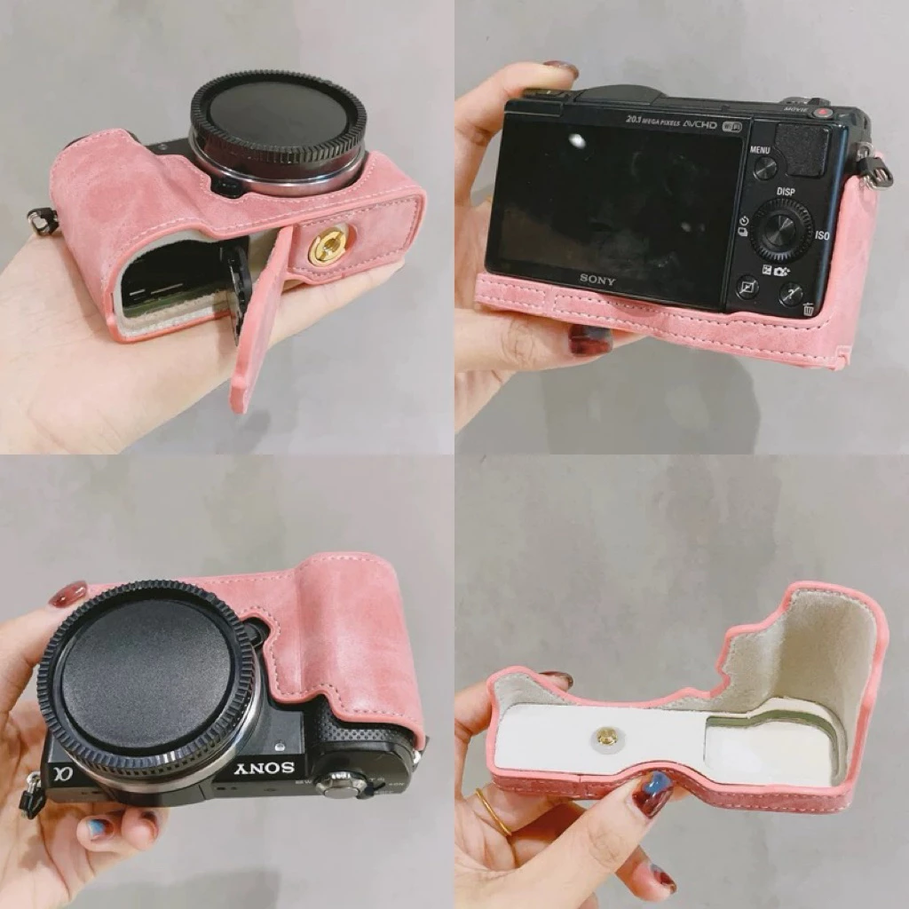 Halfcase SONY A5000 A5100 Ốp da bảo vệ máy ảnh